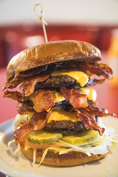 The Cliffhanger Burger at Grille On The Hill