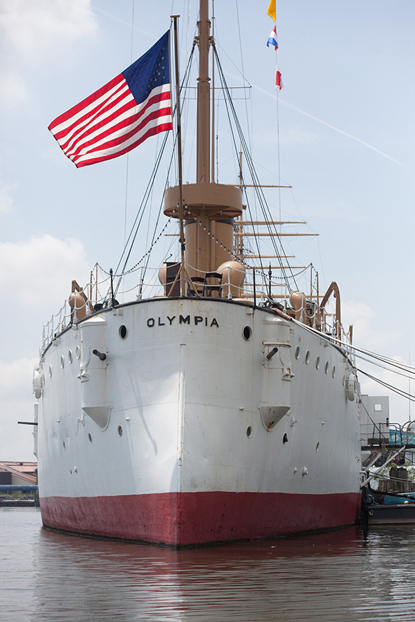 Cruiser Olympia at Independence Seaport Museum, Phila.