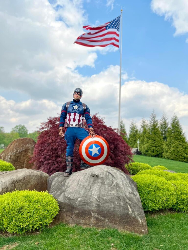captain america at Strone Gables Estate